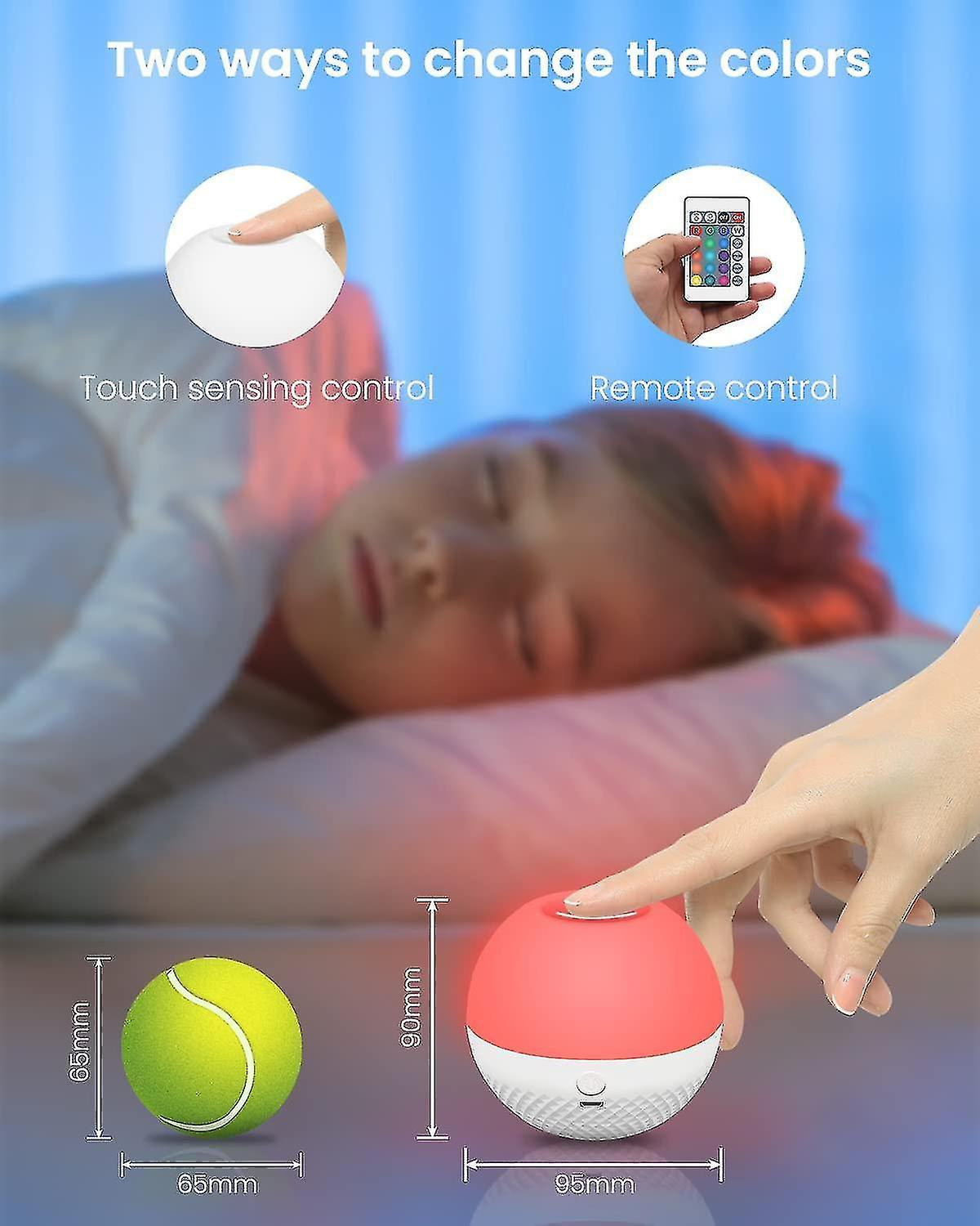 Led Bedside Lamp Night Light Children， Touch Dimmable Atmosphere Table Lamp