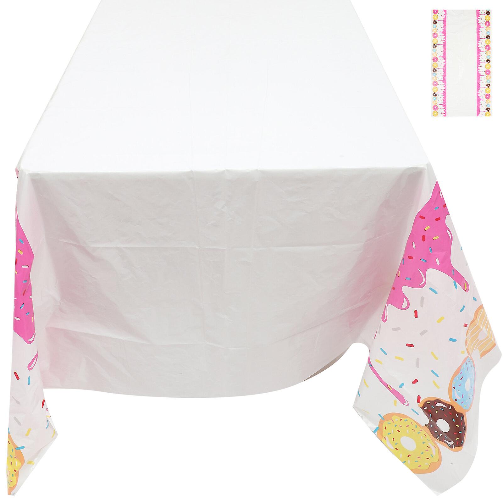 Donuts Table Cloth Donuts Themed Party Table Cover Birthday Party Table Decor