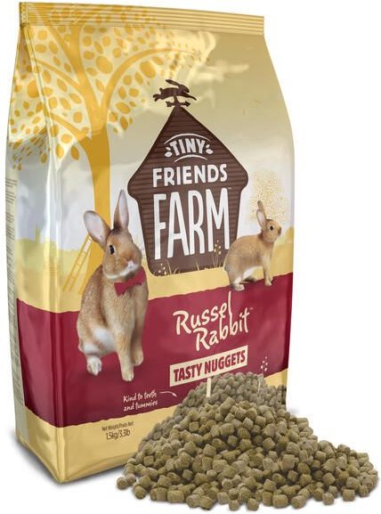 Tiny Friends Farm Russel Tasty Nuggets Rabbit Food， 3.3-lb bag