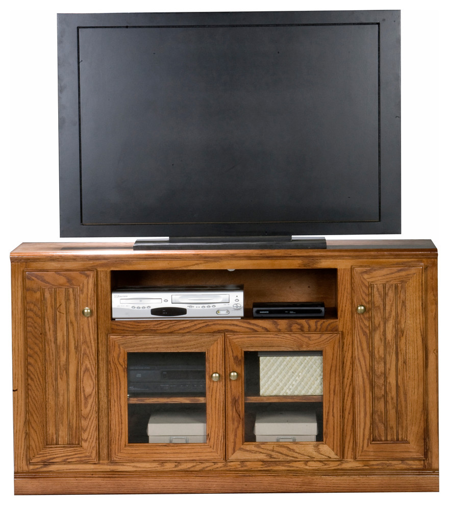 Heritage 55 quotTall Entertainment Console   Transitional   Entertainment Centers And Tv Stands   by Eagle Furniture  Houzz