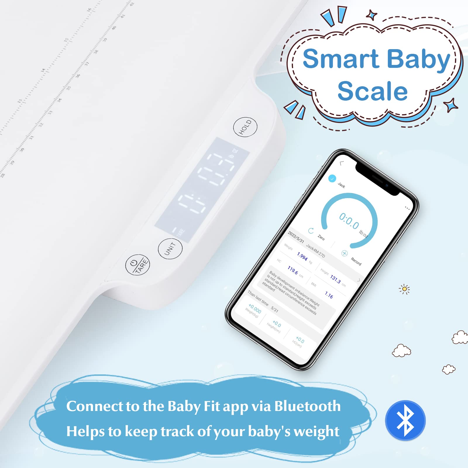 Costzon Baby Scale, Multifunctional Pet Scale with Digital LED Display