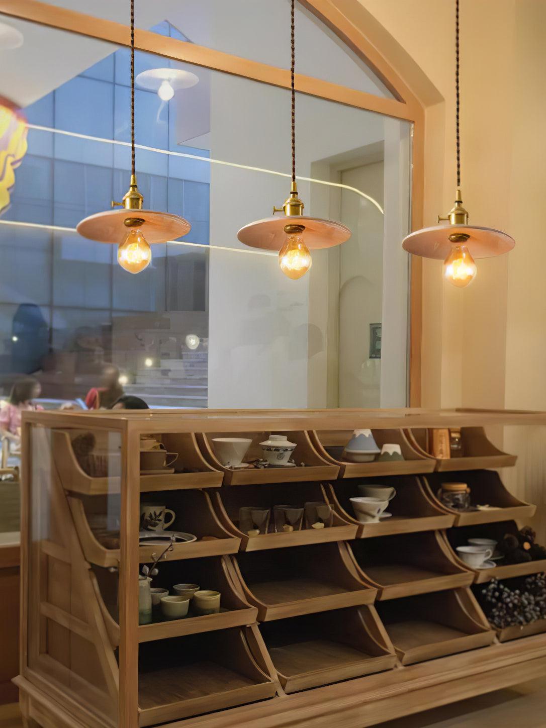 Walnut Conical Pendant Light