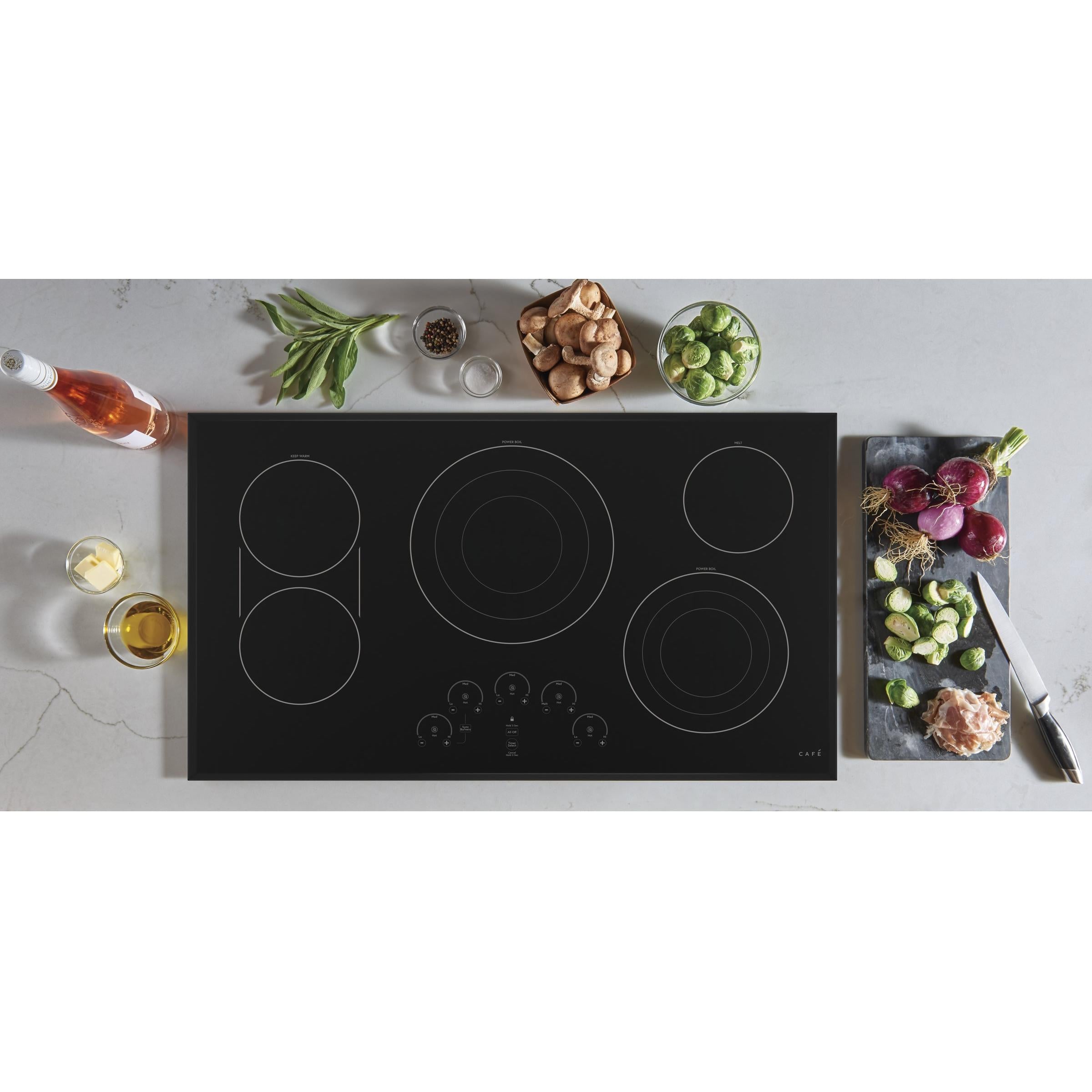 Café 36-inch Built-in Electric Cooktop CEP90361NBB