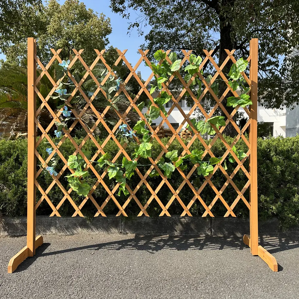 Manufacturer supply garden trellis lattice fence wall wood decorative garden fence