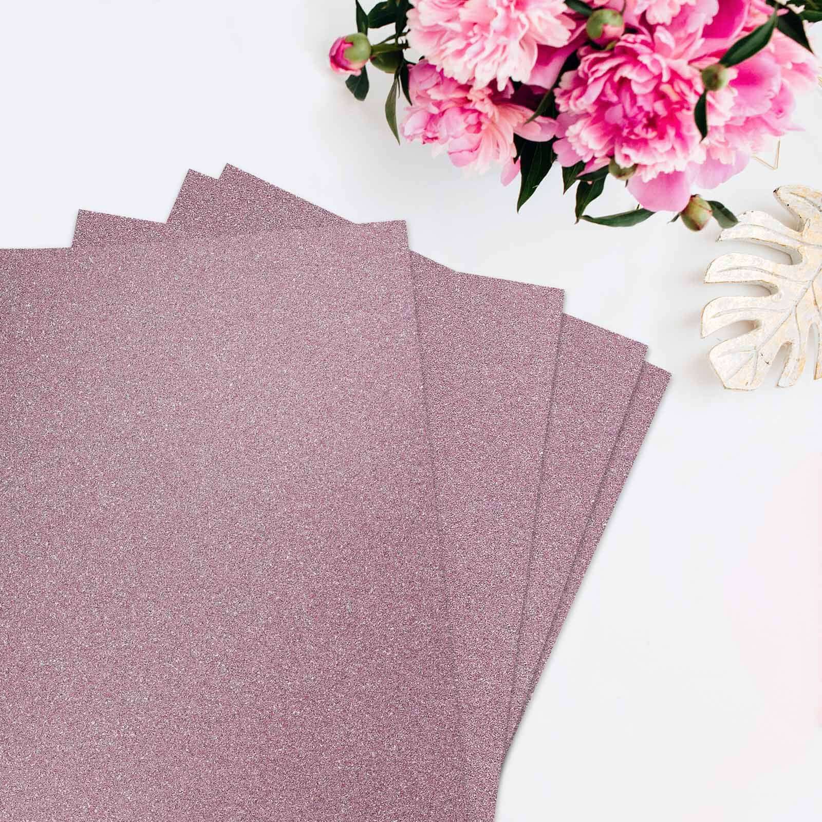 10 Pack Pink Self-Adhesive Glitter DIY Craft Foam Sheets 12