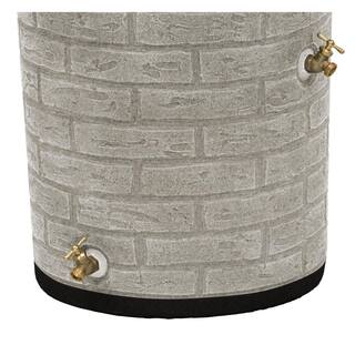 Good Ideas Impressions Downton 50 Gallon Darkened Ribs Sandstone Rain Barrel IMP-D50-DR-SAN