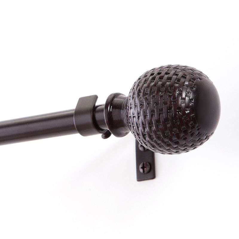 Kenney Woven Ball Adjustable Curtain Rod