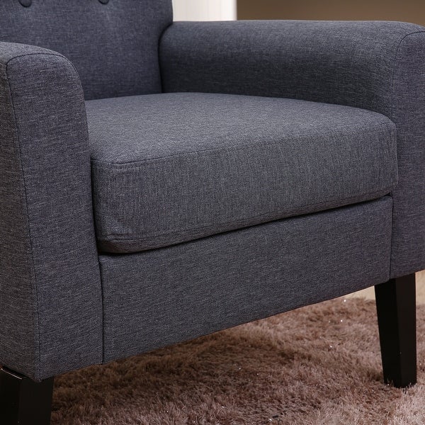 Button Tufted Upholstered Arm Chairs Comfy Reading Accent Chairs Sofa with Resilient Sponge Cushions， for Living Room， Bedroom