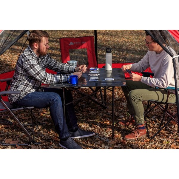 Square Folding Aluminum RollTop Camp Table