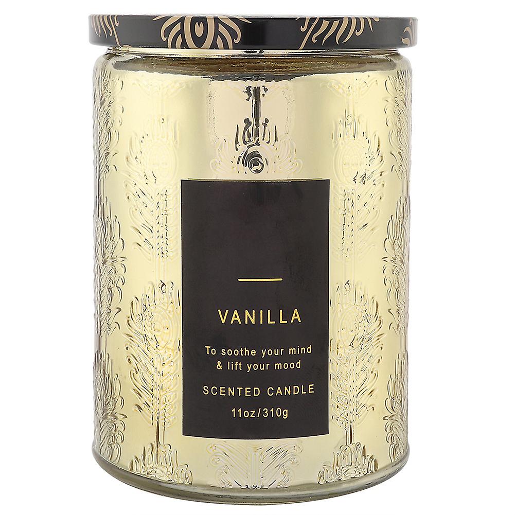 Delicate  Scented Candles Vanilla Whiskey Wax With Clear Glass Bottle For Stress Relaxation