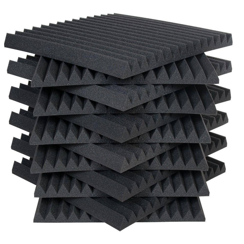 Auralex Studiofoam Wedges - 2 ft. W x 2 ft. L x 2 in. H - Charcoal (Half-Pack: 12 Panels per Box) 2SF22CHA-HP