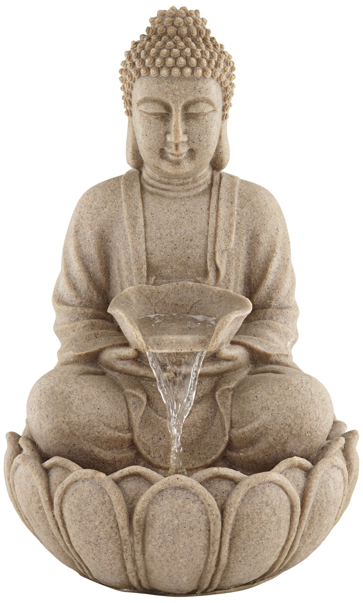 John Timberland Buddha Zen Outdoor Water Fountain with Light LED 22