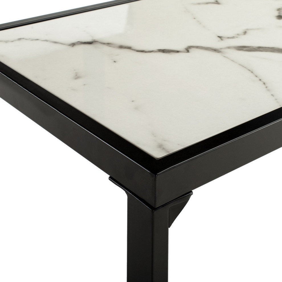 Suki Console Table White Marble/Black   Transitional   Console Tables   by V.S.D Furniture  Houzz