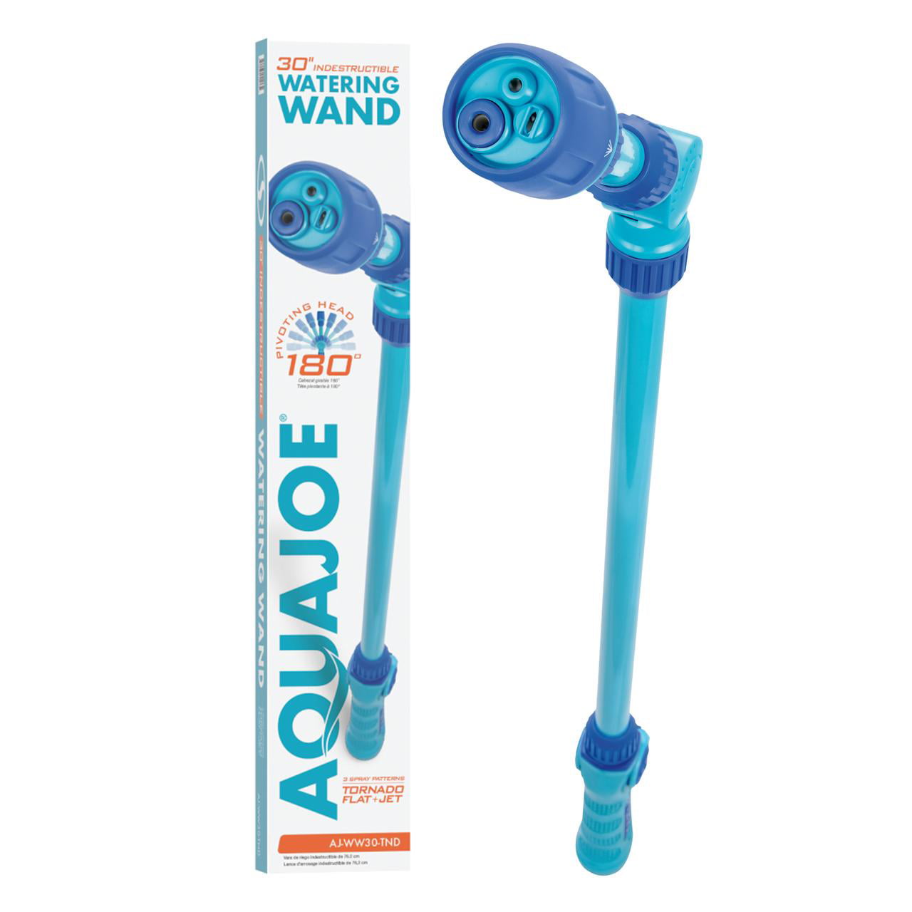 Aqua Joe Metal 30-inch Watering Wand W/ Pivoting Head， 3 Spray Patterns