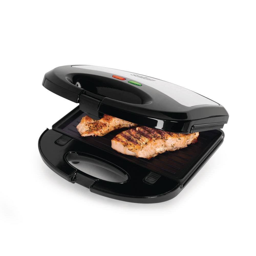 Salton 750 W Stainless Steel 3 in 1 Dual Compact Grill Sandwich and Waffle Maker SM1543