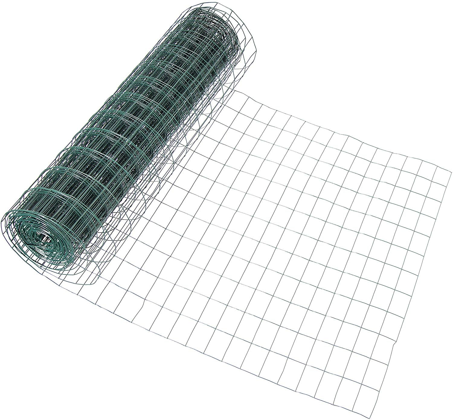 Fencer Wire 16 Gauge Green Vinyl Coated Welded Wire Mesh Size 2 inch X 3 inch (2 ft. x 50 ft.)