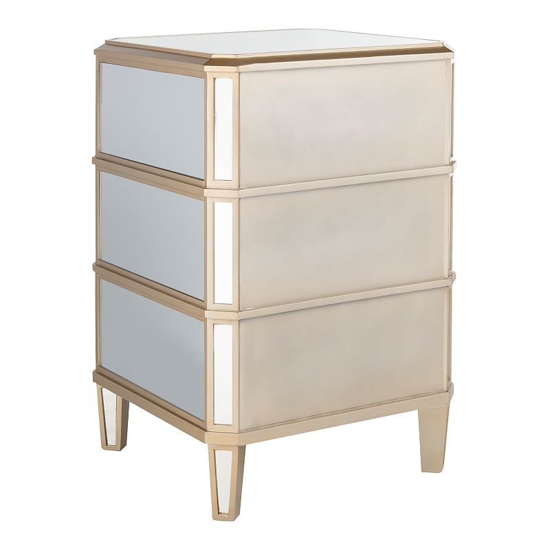 Safavieh Giana 3-Drawer Mirrored Nightstand