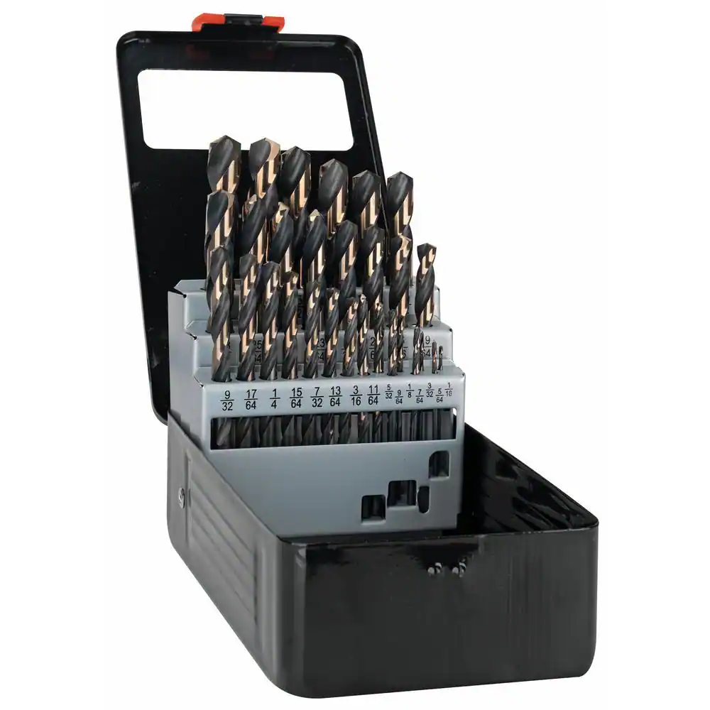 CLE-LINE C18130 Black and Gold High Speed Drill Bit Set (29-Piece)