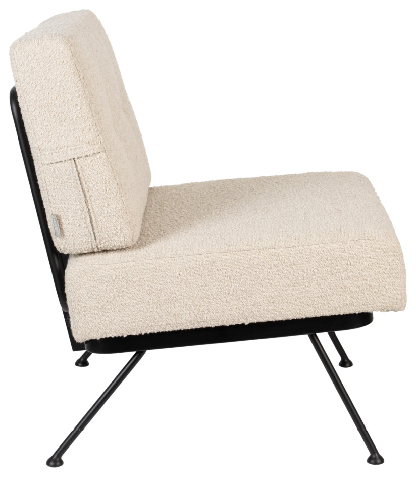 Beige Minimalist Lounge Chair  Zuiver Bowie   Midcentury   Armchairs And Accent Chairs   by Oroa   Distinctive Furniture  Houzz