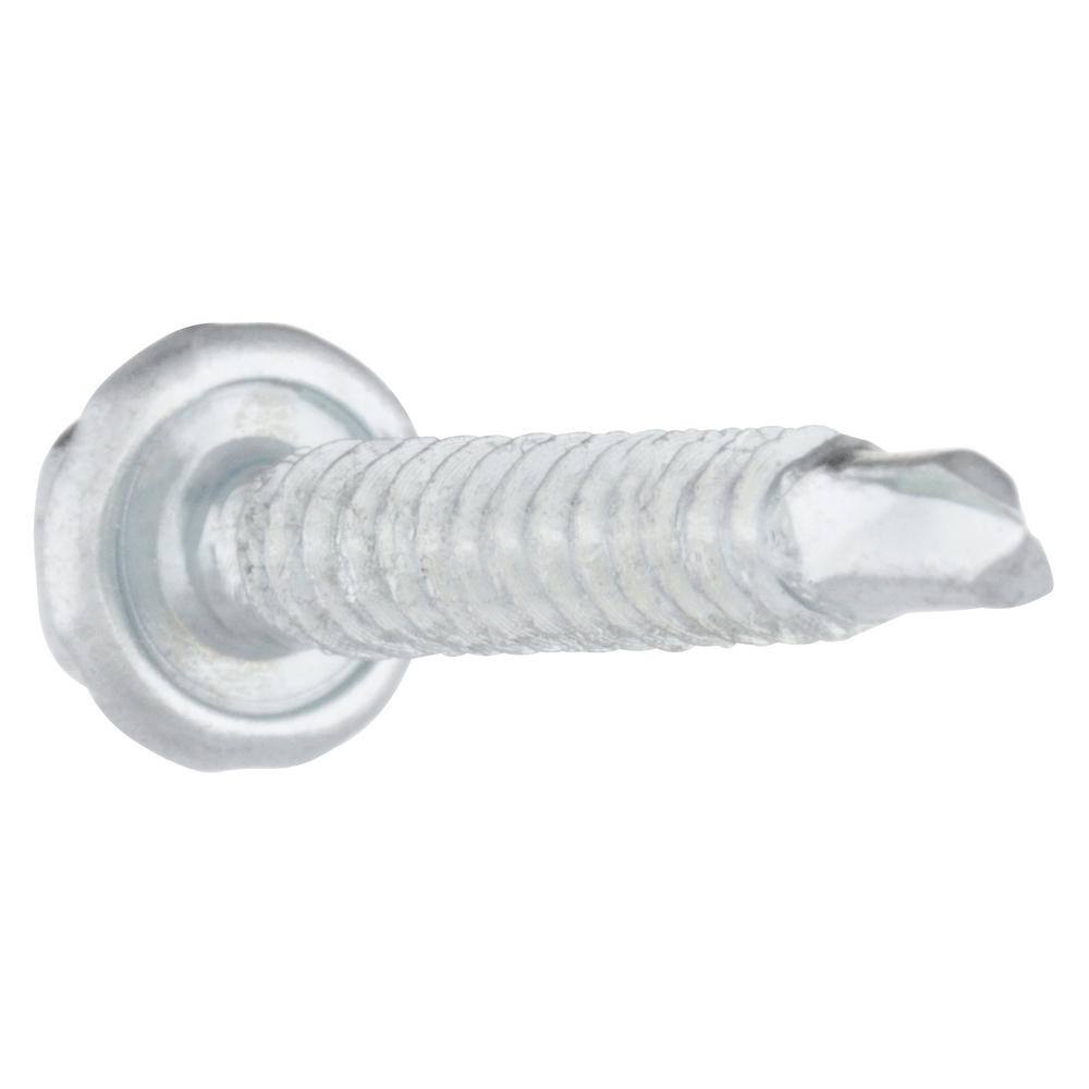 Everbilt #10 x 1-14 in. Hex Head Zinc Plated Sheet Metal Screw (50-Pack) 801282