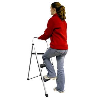 AmeriHome 3-Step Metal Folding Utility Step Stool Ladder with 200 lbs. Capacity 808230