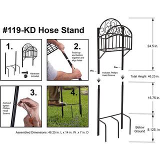 Cubilan 119-KD with Shelf Hose Stand Black B08PTKD9VY