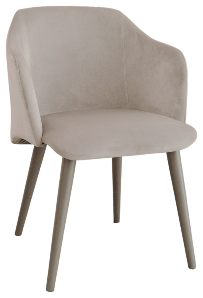 Monroe Dining Chair Light Gray   Midcentury   Dining Chairs   by Casabianca Home  Houzz