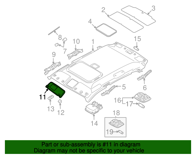 Genuine OE Kia Sun-Visor - 85202-1F090LX