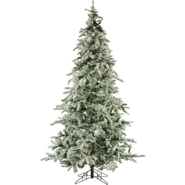 Fraser Hill Farm White 7.5foot Flocked Pine，String Lights