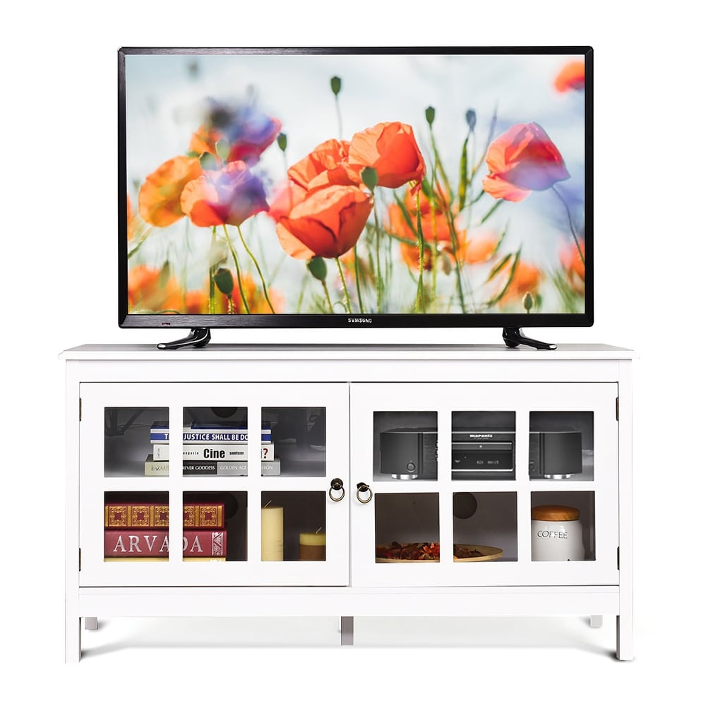 TV Stand Storage Console Free Standing Cabinet for TV up to 50\