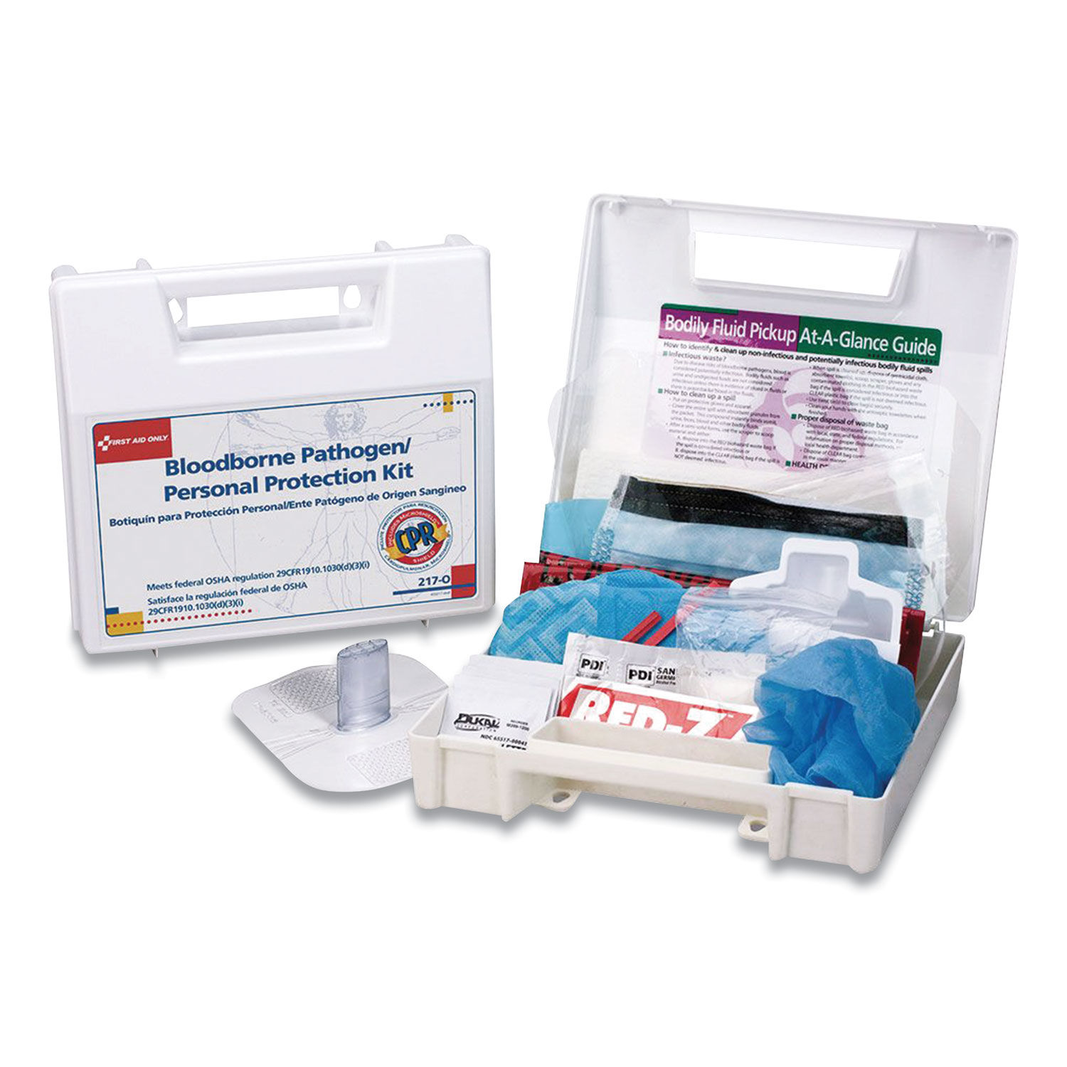 Bloodborne Pathogen and Personal Protection Kit with Microshield by First Aid Onlyandtrade; FAO217O