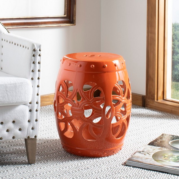 Imperial Vine Ceramic Garden Stool Safavieh