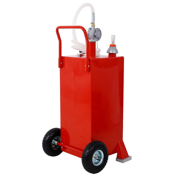 30 Gallon Gas Caddy with Wheels  Fuel Transfer Tan...