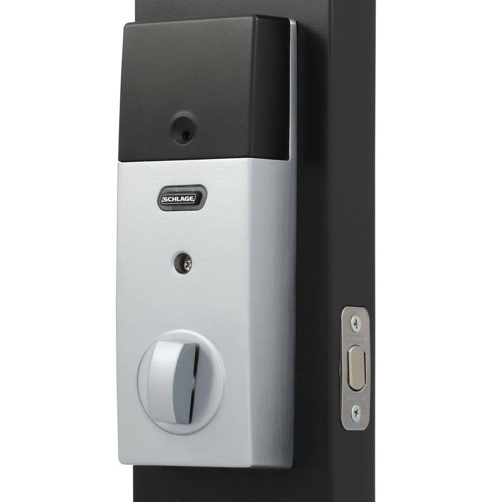 Schlage Century Satin Chrome Electronic Connect Touchscreen Deadbolt with Alarm - Z-Wave Plus Enabled BE469ZP CEN 626