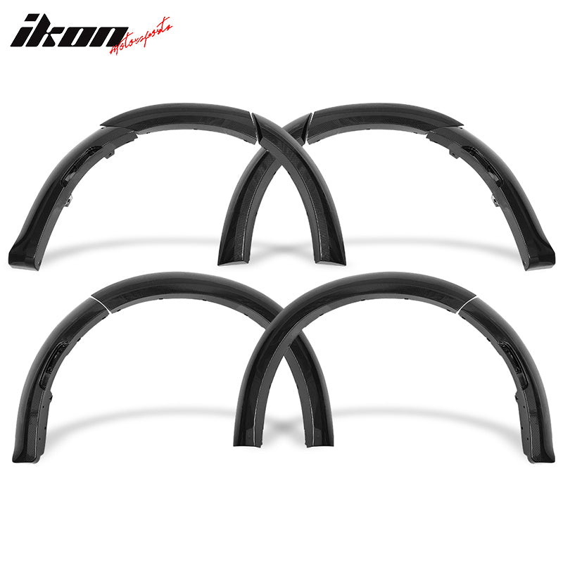 Ikon Motorsports Compatible with 15-23 Dodge Charger Widebody Style Fender Flares Cover 10PCS - CFL ABS