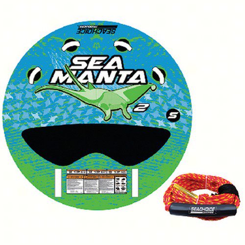 SeaChoice  86923; Sea Manta 1-2 Person Deck Tube With Tow Rope