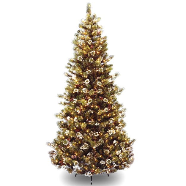 National Tree Company 7.5 Ft. Glittery Pine Slim Tree With Clear Lights