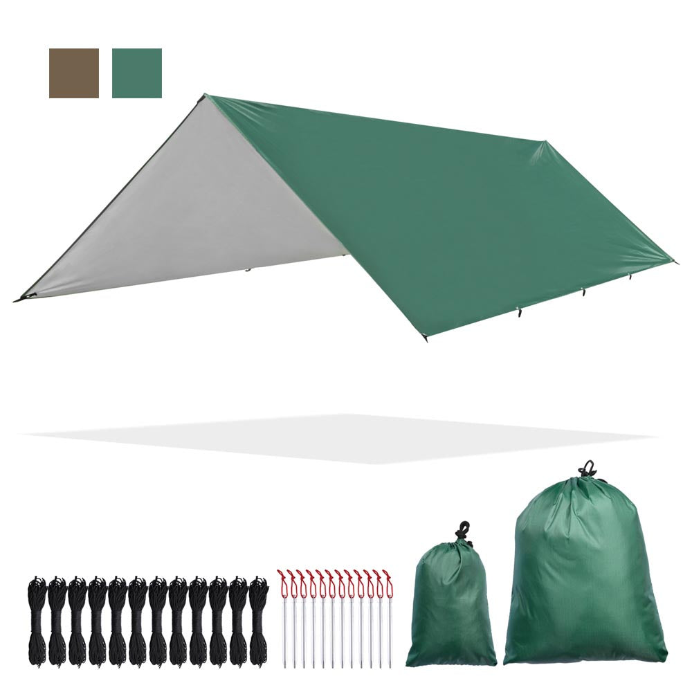 Yescom Camping Tarp Tent Footprint Shelter 10x13ft UV50+ PU3,000mm