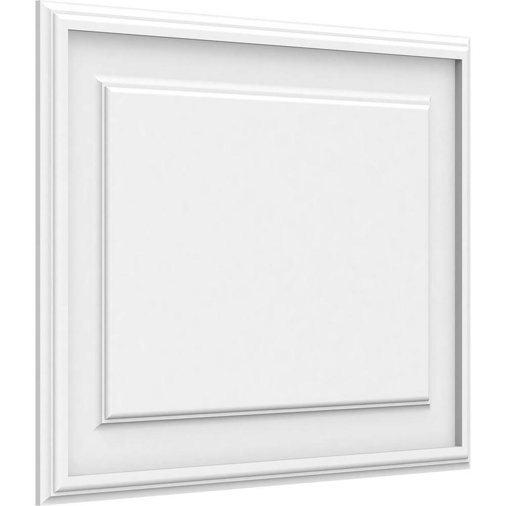 Ekena Millwork 58 in. x 24 in. x 18 in. Legacy Raised Panel White PVC Decorative Wall Panel WALP24X18X062LEG