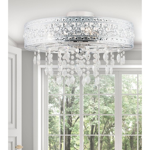 3 light Giselle Chandelier Silver clear River Of Goods