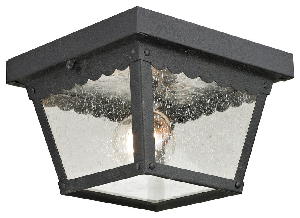 Cornerstone Springfield 2 Light Exterior Flush Mount  Dark Pewter   Transitional   Outdoor Flush mount Ceiling Lighting   by ELK Group International  Houzz