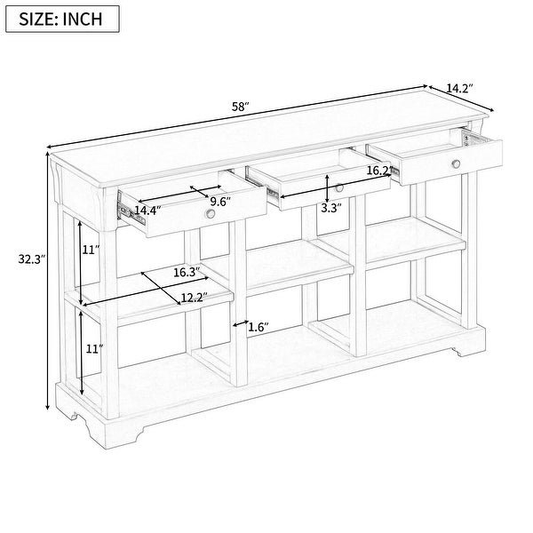 Retro Console Table/Sideboard with Ample Storage