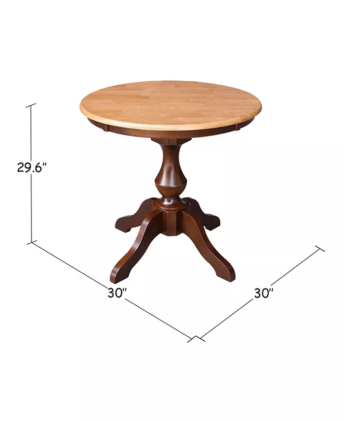 International Concepts 30 Round Top Pedestal Table- 28.9H