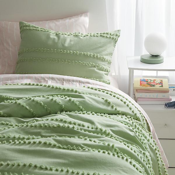 Dormify Billie Pom Stripe Comforter and Sham Set