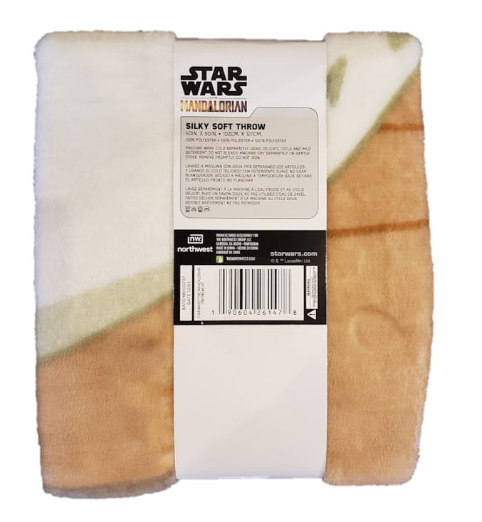 Disney: The Mandalorian Throw Blanket， 40x50， Silk Touch， Multicolor， Polyester， 1 Each