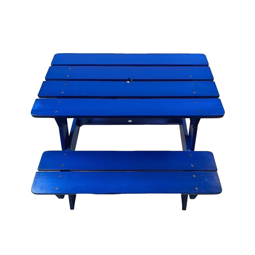 4 Seat Outdoor Kids Picnic Table Bench Set