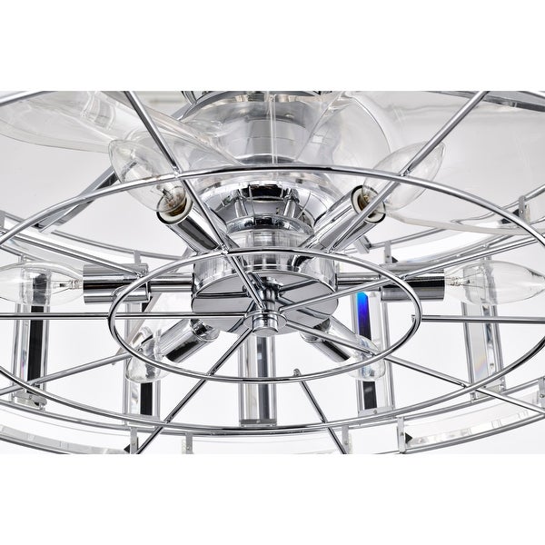 Luna 25 Inch Crystal Shade Fandelier with Light Shopping - The Best Deals on Ceiling Fans | 40371727