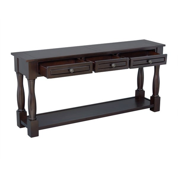 Console Table Extra-thick Sofa Table with DrawersandShelf for Entryway