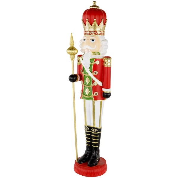 22 Red and Gold Christmas Nutcracker with Scepter