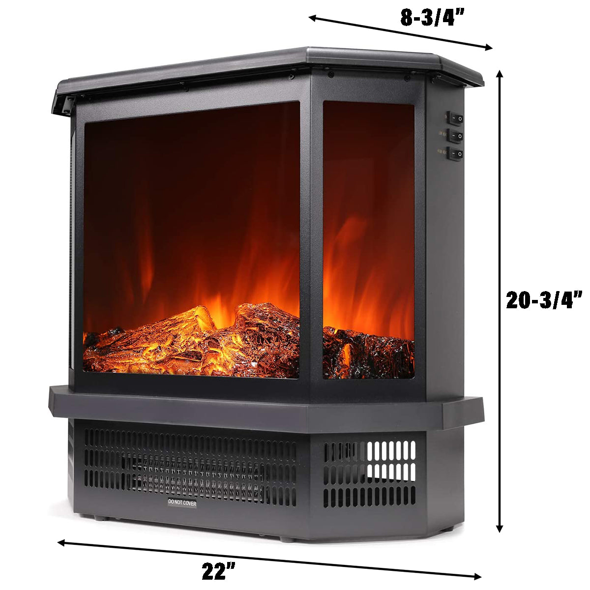 XtremepowerUS 3D Classic Fireplace Heater Electric Stove Flame